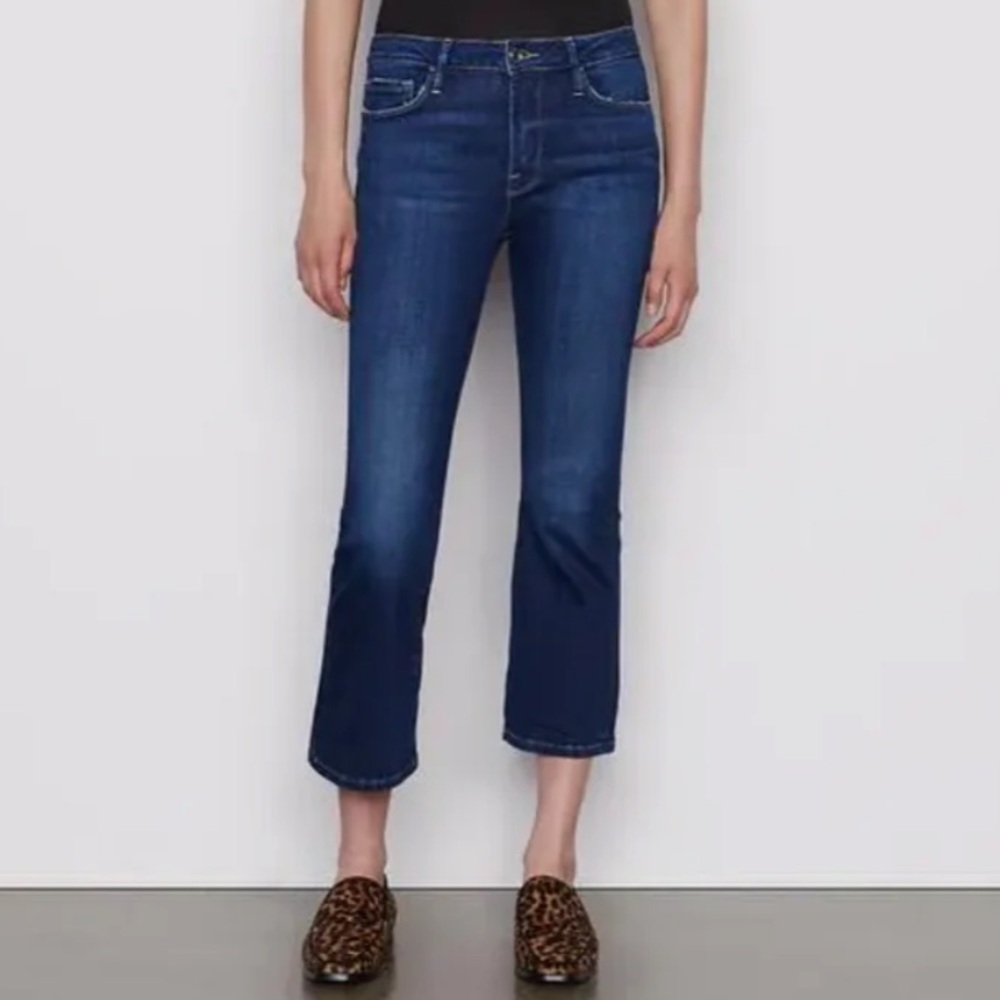🌟FRAME🌟 LE CROP MINI BOOT STRETCH JEANS DARK WASH SZ 26